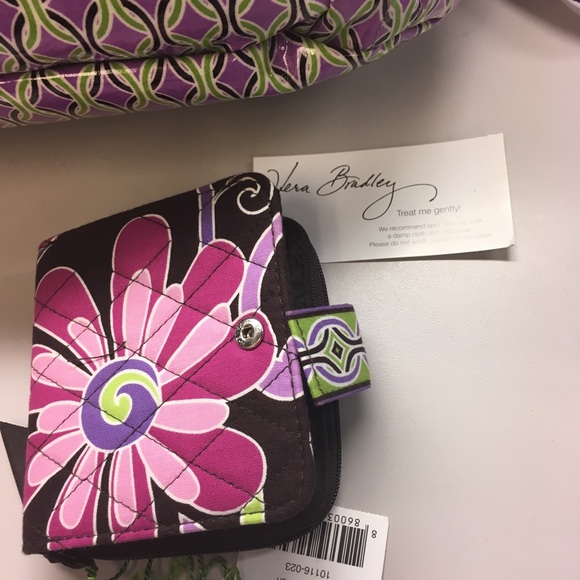 Vera Bradley Frill Backpack/Purple Punch & Wallet main image 4